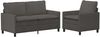 vidaXL Sofa Set 2 pcs Dunkelgrau Stoff 3417084 Bild 2
