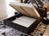 GRAINGOLD Mellow Polsterbett 160x200, mit hohem Kopfteil und Bettkasten, Velour-Stoff, Schwarz Bild 5