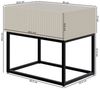 Selsey Veldio - Nachttisch mit Schublade, Weiß mit goldenem Metallgestell, 50 cm Bild 4