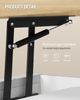 Couchtisch, Höhenverstellbarer Wohnzimmertisch mit 3 Schubladen und 2 Fächer, 50 × 100 × 63 cm, Kaffeetisch Fach Umwandelbar in Esstisch, für Wohnzimmer, Homeoffice, Weiß-Eichefarben Bild 5
