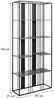 Regal HWC-P12, Bücherschrank Hochschrank, Industrial Metall Melamin MVG-zertifiziert 180x80x31cm ~ schwarz, dunkelbraun Bild 3