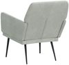vidaXL Sessel Hellgrau 62x79x79 cm Samt 351372 Bild 5
