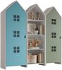 Kleiderschrank >CASAMI BRUGES< in Korpus Weiß / Front Blau u. Grün, MDF Bild 2