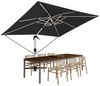 HOMALL Sonnenschirm 300x400 cm Ampelschirm mit Ständer, 360 Grad drehbar, UV-Schutz 50+, 300*400CM, φ330CM, 270*270CM, Gewicht 18-28KG, faltbar, geeignet für Garten, Terrasse, Schwimmbad Bild 3