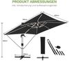 HOMALL Sonnenschirm 300x400 cm Ampelschirm mit Ständer, 360 Grad drehbar, UV-Schutz 50+, 300*400CM, φ330CM, 270*270CM, Gewicht 18-28KG, faltbar, geeignet für Garten, Terrasse, Schwimmbad Bild 4