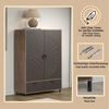 INOSIGN Highboard Fusion (1 St), Stauraumschrank mit besonderem Kreismuster - (B/T/H) 120/42/163 cm Bild 3