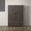 INOSIGN Highboard Fusion (1 St), Stauraumschrank mit besonderem Kreismuster - (B/T/H) 120/42/163 cm Bild 5