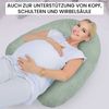 Amilian Stillkissen XXL 170 cm Schwangerschaftskissen mit abnehmbarem Stillkissenbezug, Set, 2-tlg, Pregnancy Pillow, Komfortkissen für Erwachsene Kuschelkissen für Baby Pregnancy Pillow Bild 4