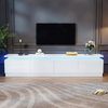 Merax Lowboard mit LED-Beleuchtung (1 St), TV-Schrank Fernsehschrank mit Hochglanzfront, 4 Schubladen,180x34x40cm Bild 3