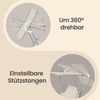SONGMICS Sonnenliege klappbar, 2er Set, mit Kopfstütze, belastbar bis 110 kg, verstellbare Sonnenblende, beige Bild 4