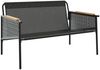 vidaXL Gartenbank mit Kissen 116 cm Schwarz Stahl 4009303 Bild 5