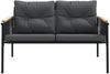 vidaXL Gartenbank mit Kissen 116 cm Schwarz Stahl 4009303 Bild 4