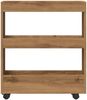 vidaXL Aufbewahrungswagen Schmal 3 Etagen Artisan-Eiche Holzwerkstoff 855249 Bild 4