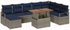 vidaXL Garten Essgruppe mit Kissen 9 pcs Grau und Marineblau 3349751 Bild 2