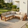 STEELSØN 'Mizaru' Premium Gartenlounge, Gartenmöbel Set, Akazienholz, wetterfest und UV-beständig, Outdoor Ecksofa mit 4 Sitzen Bild 2
