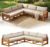 STEELSØN 'Mizaru' Premium Gartenlounge, Gartenmöbel Set, Akazienholz, wetterfest und UV-beständig, Outdoor Ecksofa mit 4 Sitzen Bild 1