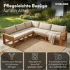 STEELSØN 'Mizaru' Premium Gartenlounge, Gartenmöbel Set, Akazienholz, wetterfest und UV-beständig, Outdoor Ecksofa mit 4 Sitzen Bild 4