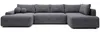 Vente-unique - DAVISO Sofa Stoff Grau - B 204 cm x H 87 cm x L 360 cm Bild 2