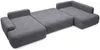 Vente-unique - DAVISO Sofa Stoff Grau - B 204 cm x H 87 cm x L 360 cm Bild 4