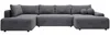 Vente-unique - DAVISO Sofa Stoff Grau - B 204 cm x H 87 cm x L 360 cm Bild 2