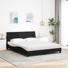 vidaXL Bett mit Matratze "Hanko" Schwarz 160x200 cm Stoff 3310540 Bild 3
