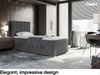 MEBLINI Boxspringbett LUKAS 80x200 cm mit Bettkasten - H3/Dunkelgrau Webstoff Gepolstert Einzelbett mit Topper & Bonellfederkern-Matratze - 80x200 Links Bild 2