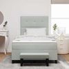 vidaXL Boxspringbett mit Kopfteil Hellgrau 190 x 120 cm Samt 3344498 Bild 3