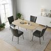 Jiexi Essgruppe Tisch- und Stuhlset, Moderner Esstisch (120×69×76 cm) mit 4 Stühlen Bild 2