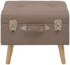 vidaXL Hocker mit Stauraum 3 Stk. Braun Stoff 247525 Bild 4
