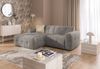 Modernes Ecksofa mit Ottomane links, markante Steppungen, Chenille Braun Taupe, 234 x 161 x 79 cm Bild 3