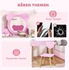 Kinderschminktisch-Set 68 x 35 x 86 cm mit Hocker, Acrylspiegel, Schublade, rosa Bild 3