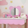 Kinderschminktisch-Set 68 x 35 x 86 cm mit Hocker, Acrylspiegel, Schublade, rosa Bild 4