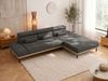 Ecksofa PAVERO L mit Relaxfunktion, elektrisch verstellbare Sitztiefe, Eckcouch L-Form, Wellenfederung, freistehend Ecksofa - Dunkelgrau Velvet - Rechts Seite Bild 4
