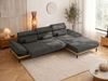Ecksofa PAVERO L mit Relaxfunktion, elektrisch verstellbare Sitztiefe, Eckcouch L-Form, Wellenfederung, freistehend Ecksofa - Dunkelgrau Velvet - Rechts Seite Bild 5