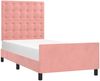 Einzelbettgestell Design für Erwachsene mit Kopfteil Rosa 100x200 cm Samt d3199e Bild 3