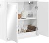 vidaXL Badezimmerspiegelschrank mit Tür Hochglanz Weiß 60 x 20 x 60 cm 888781 Bild 3