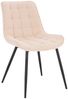 HOME DELUXE Polsterstuhl Esszimmer Cord IKALO – 8er Set Creme Bild 5