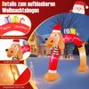 242 cm hoher aufblasbarer Weihnachts-Dackel-Bogen aufblasbarer Weihnachtsbogen mit LEDs Bunt Bild 3