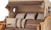 Strandkorb Komplettset - bene living - Königssee 3-Sitzer Teak - PE shell - Modell 534 - inkl. Liftersystem Bild 4