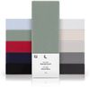 Blumtal® Spannbettlaken für Topper 200x200 cm Basics Jersey - Bettlaken 200x200 cm aus 100% Baumwolle - Oeko-TEX zertifiziertes Spannbetttuch 200x200 cm - Topper Bettlaken 200x200 - Summergreen - Grün Bild 5