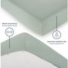Blumtal® Spannbettlaken für Topper 200x200 cm Basics Jersey - Bettlaken 200x200 cm aus 100% Baumwolle - Oeko-TEX zertifiziertes Spannbetttuch 200x200 cm - Topper Bettlaken 200x200 - Summergreen - Grün Bild 3