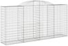 vidaXL Gabione mit Hochbogen 300x50x140/160 cm Verzinktes Eisen 153517 Bild 2