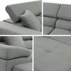 Ecksofa Torezio Mini mit Bettkasten, Schlaffunktion und Einstellbare Kopfstützen (Farbe: Flow 06, Seite: Rechts) Bild 5
