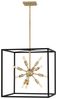 Elstead Lighting QN-AROS-12P QUINTIESSE Hängeleuchte Aros E14 40W Stahl, Messing schwarz; L:51cm H:53. 7cm Ø51cm dimmbar höhenverstellbar Bild 1