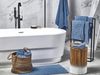 Badehandtuch Set mit Badematte 11-teilig Blau Baumwolle Zero-Twist-Garn Bild 3