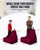 PATCH HOME Lounge Sessel Sitzsack– XL – Weinrot, bequemer Sitzsack aus Luxus-Polyester-Gewebe, bereits befüllt Bild 3