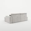 Ecksofa Schlafsofa Sofa VENEDIG Stoff Arena Hellgrau Ottomane Rechts Bild 5