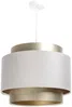 BPS Koncept DUM-006 Hängeleuchte DOBLO PVC-Kunststoff, gepolstert grau, gold 1xE27 60W H:113cm Ø40cm dimmbar Bild 5