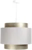 BPS Koncept DUM-006 Hängeleuchte DOBLO PVC-Kunststoff, gepolstert grau, gold 1xE27 60W H:113cm Ø40cm dimmbar Bild 3