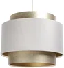 BPS Koncept DUM-006 Hängeleuchte DOBLO PVC-Kunststoff, gepolstert grau, gold 1xE27 60W H:113cm Ø40cm dimmbar Bild 2